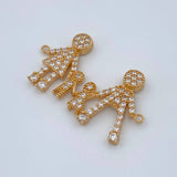 Herraje Silueta Familia 1.9gr / 1 in / Oro Amarillo 18K %