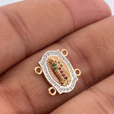 Herraje Virgen De Guadalupe 2.2gr / 1/2 in / Dos Oros Blanco Rosa 18K %