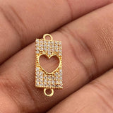 Herraje Placa Corazon 1.15gr / 3/4 in / Oro Amarillo 18K %