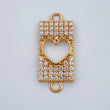 Herraje Placa Corazon 1.15gr / 3/4 in / Oro Amarillo 18K %