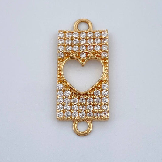 Herraje Placa Corazon 1.15gr / 3/4 in / Oro Amarillo 18K %