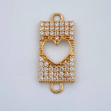 Herraje Placa Corazon 1.15gr / 3/4 in / Oro Amarillo 18K %