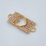 Herraje Placa Corazon 1.15gr / 3/4 in / Oro Amarillo 18K %