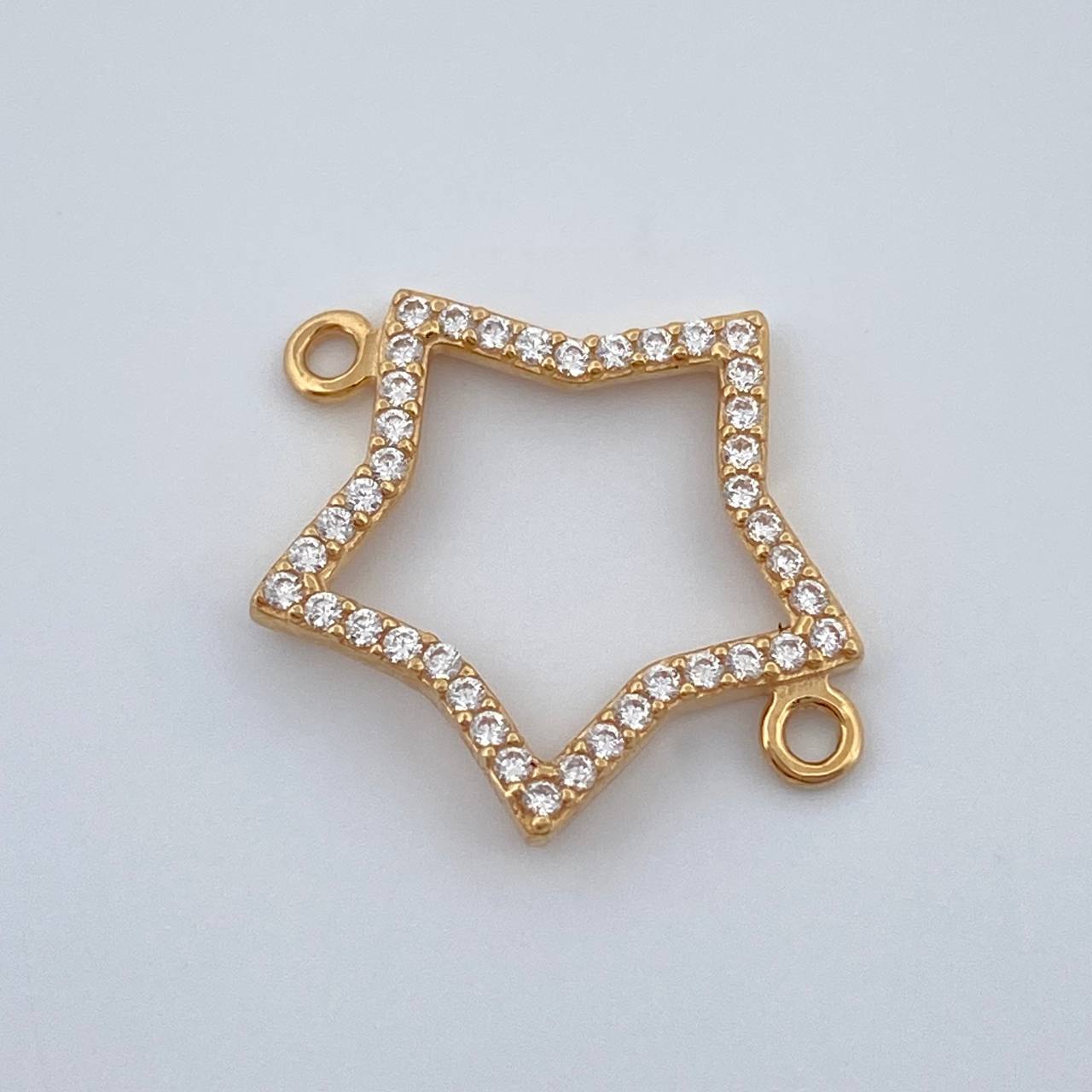 Herraje Silueta Estrella 0.9gr / 3/4 in / Oro Amarillo 18K %