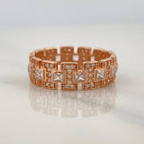 Anillo Glam 4.2gr / T7 1/4 / Oro Rosa 18K %