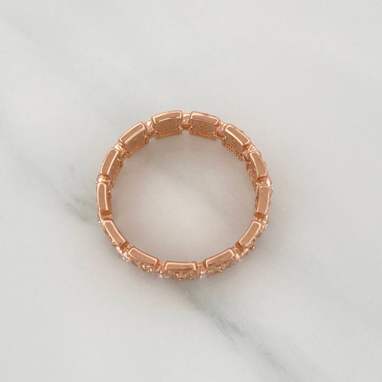 Anillo Glam 4.2gr / T7 1/4 / Oro Rosa 18K %