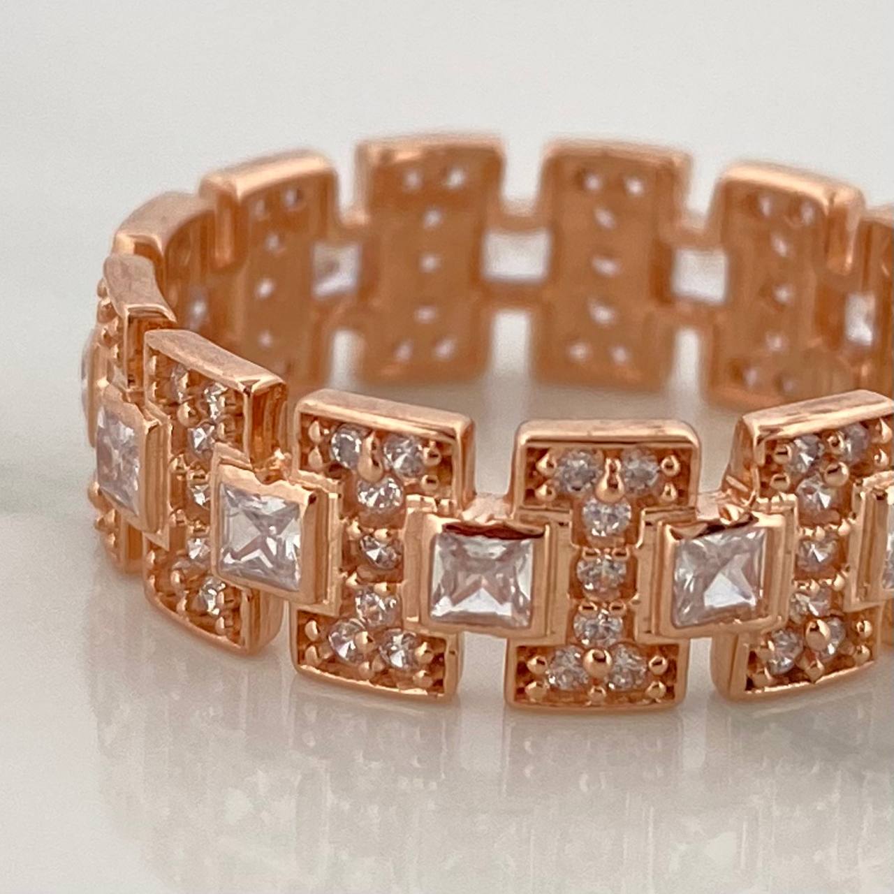 Anillo Glam 4.2gr / T7 1/4 / Oro Rosa 18K %
