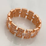 Anillo Glam 4.2gr / T7 1/4 / Oro Rosa 18K %