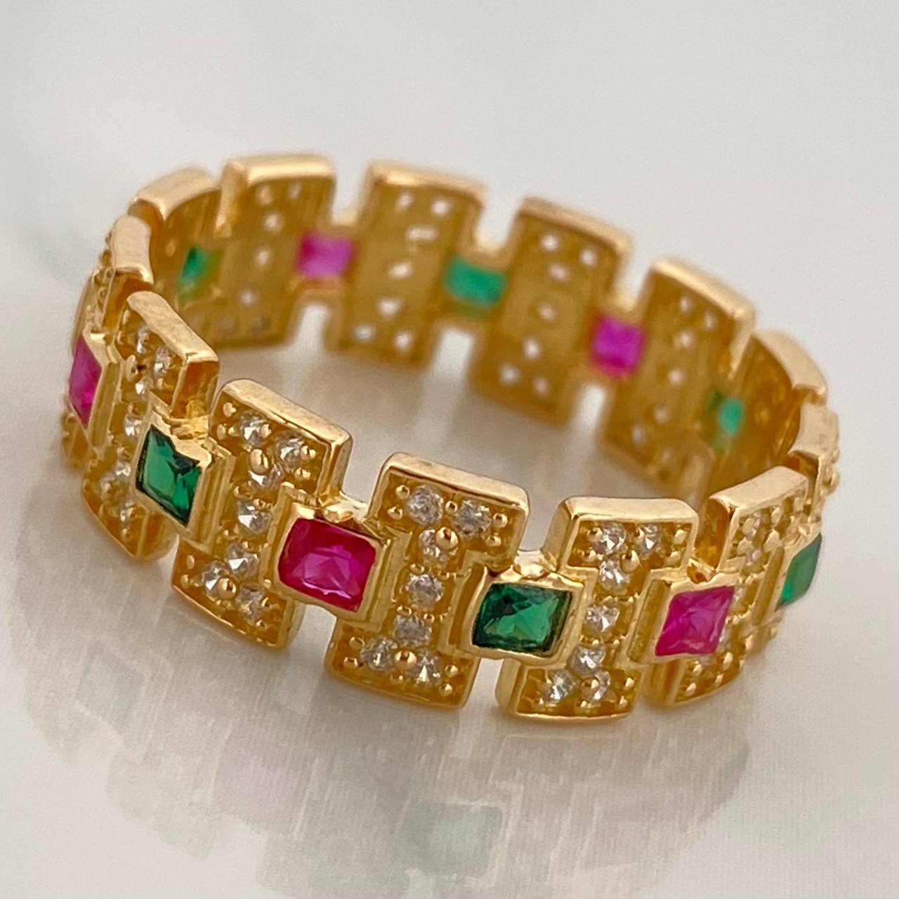 Anillo Glam 4.35gr / T8 / Oro Amarillo 18K %