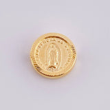 Herraje Virgen de Guadalupe Mate 0.7g / 1/2 in Oro Amarillo 18K