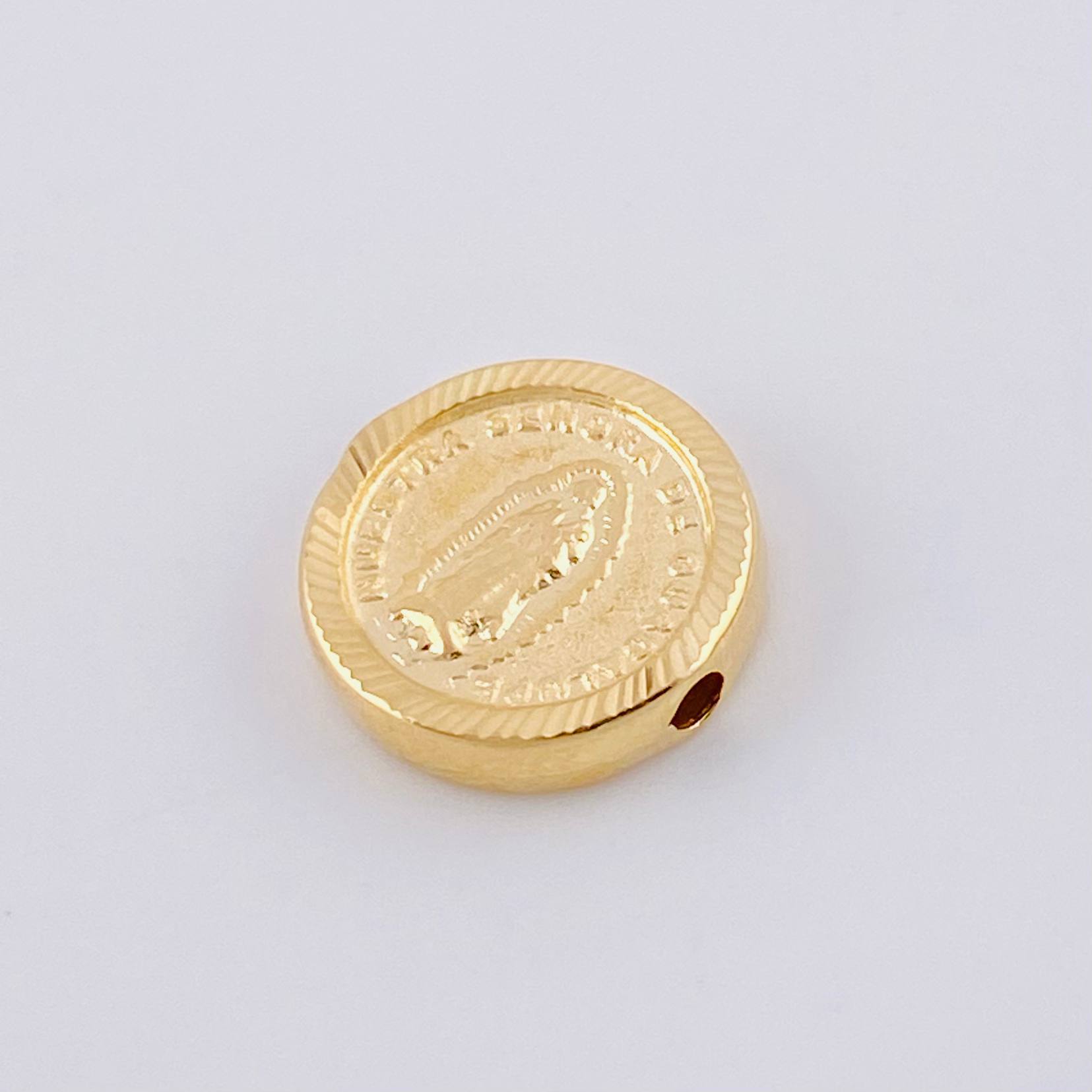Herraje Virgen de Guadalupe Mate 0.7g / 1/2 in Oro Amarillo 18K