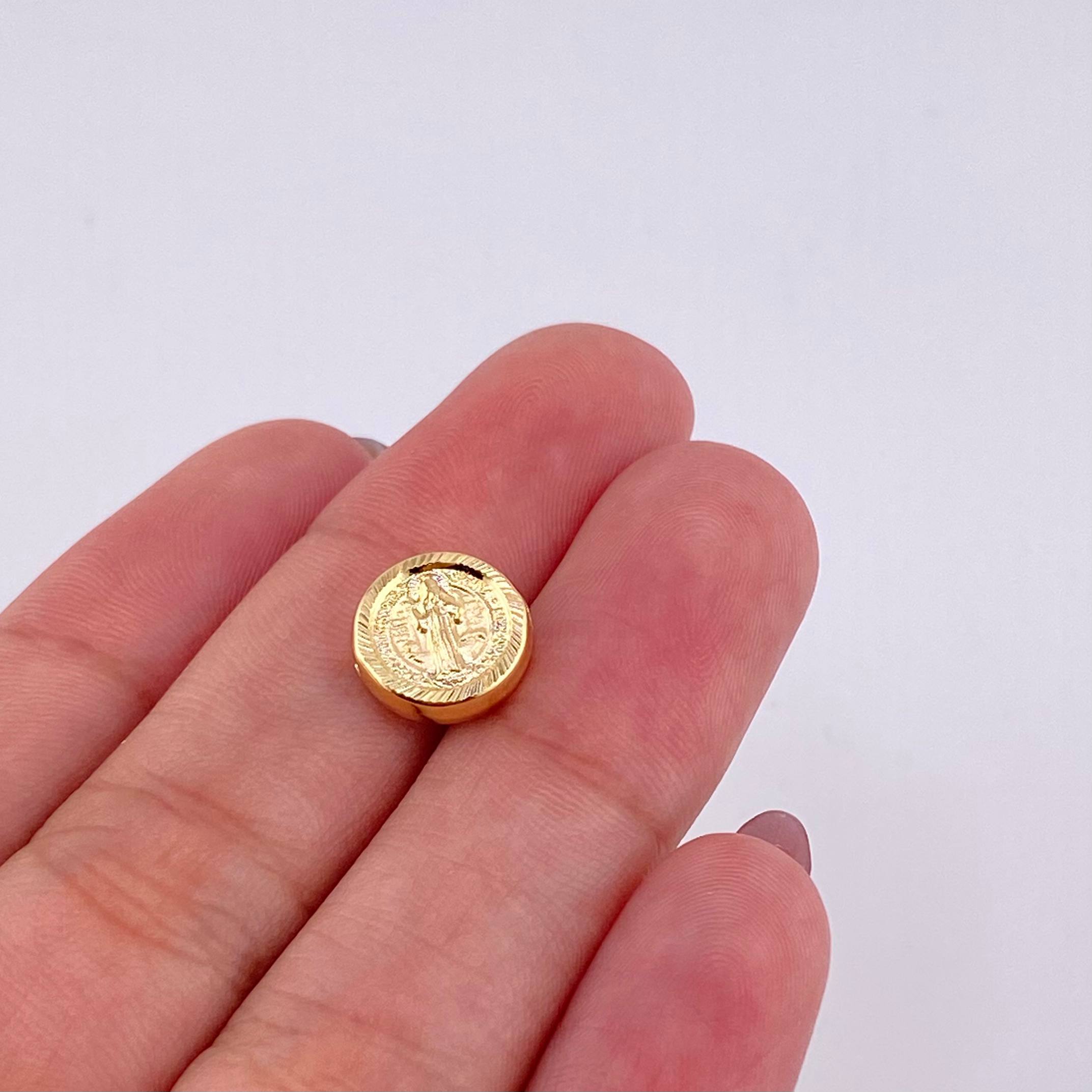 Herraje San Benito Mate 0.5g / 1/2 in Oro Amarillo 18K