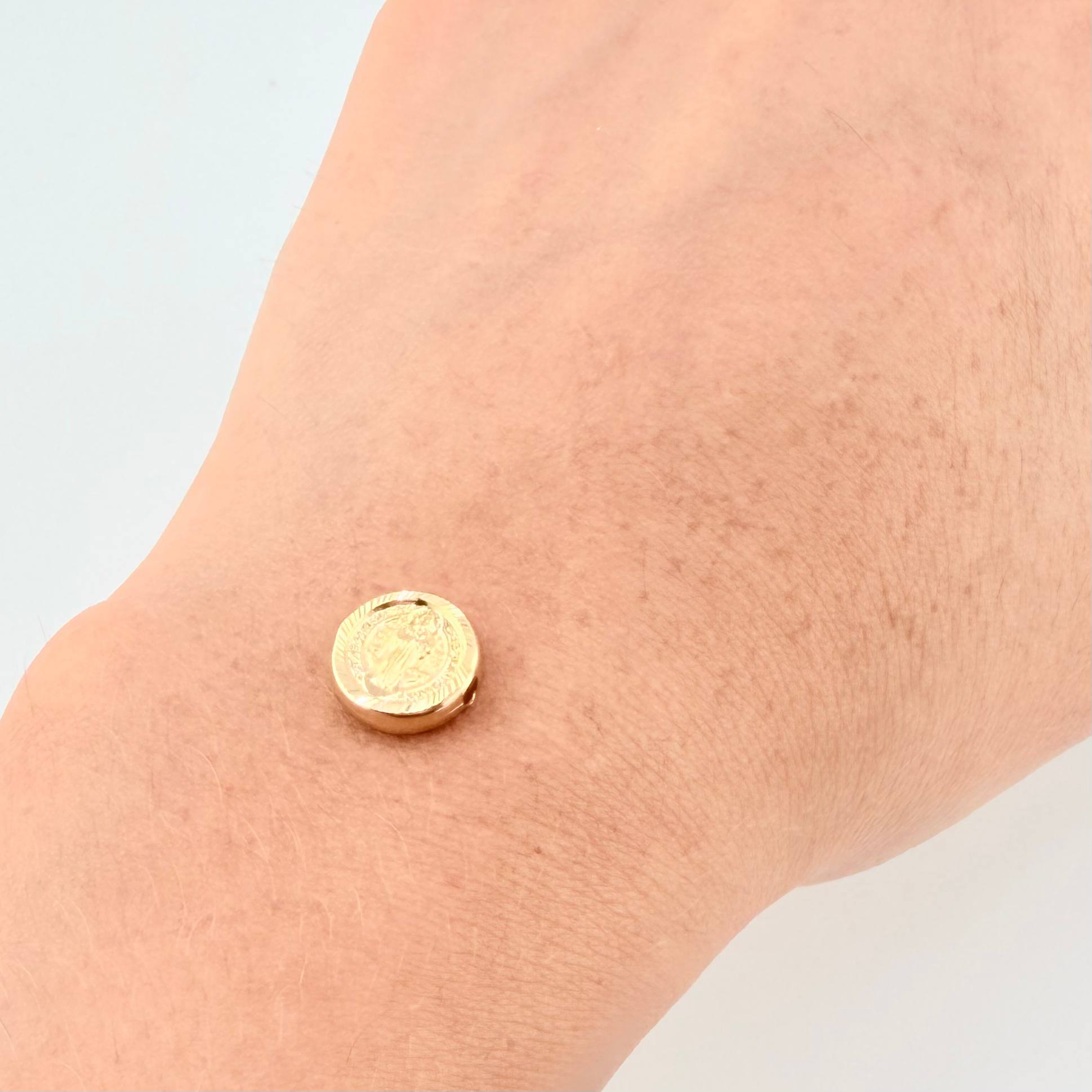 Herraje San Benito Mate 0.5g / 1/2 in Oro Amarillo 18K