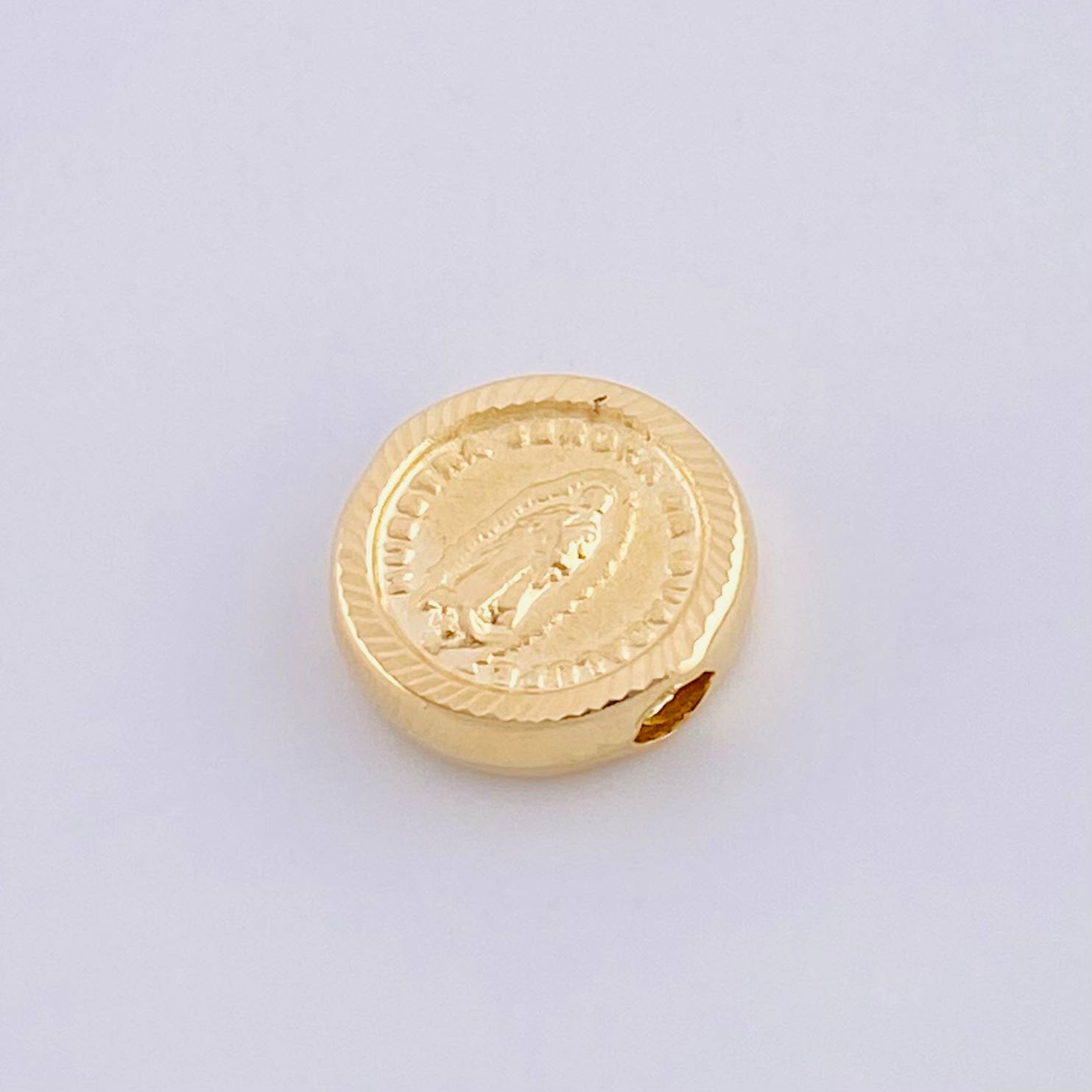Herraje Virgen de Guadalupe Mate 0.45g / 1/4 in Oro Amarillo 18K