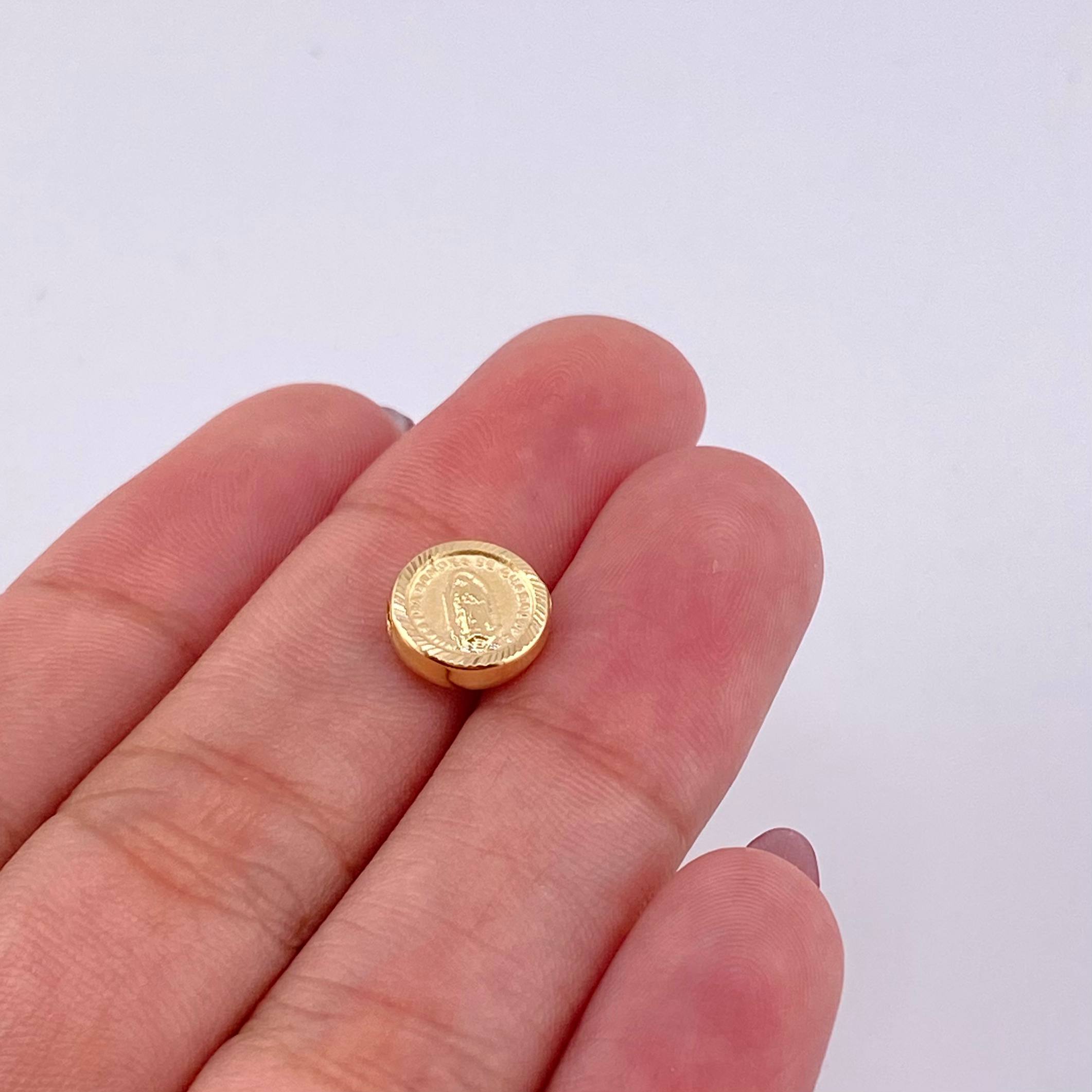 Herraje Virgen de Guadalupe Mate 0.45g / 1/4 in Oro Amarillo 18K