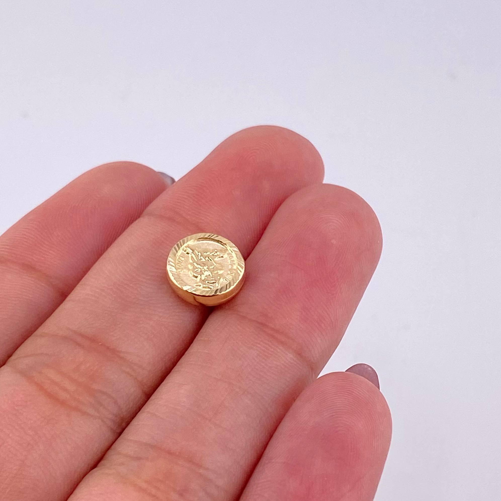 Herraje San Miguel Arcángel Mate 0.4g / 1/4 in Oro Amarillo 18K
