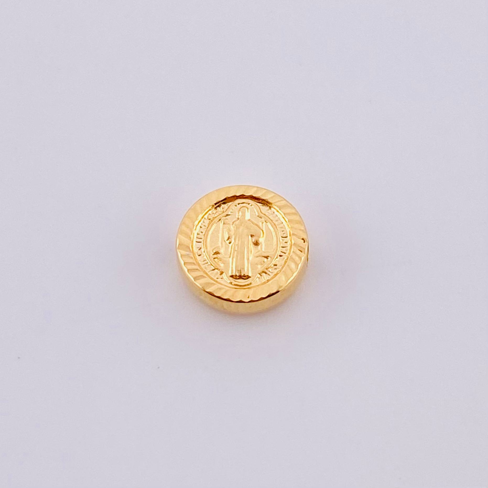 Charm Saint Benedict Matte 0.3g / 1/4 in Yellow Gold 18K