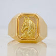Anillo Sello Caballo 3.75gr / T11 3/4 / Oro Amarillo 18K %