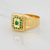 Anillo Sello Rectangular 4.6gr / T11 1/4 / Oro Amarillo 18K %