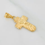 Dije Cruz Rostro Cristo 0.95gr / 1 in / Oro Amarillo 18K &