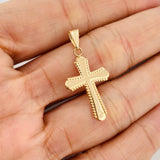 Dije Cruz 0.85gr / 1 1/4 in / Oro Amarillo 18K &