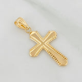 Dije Cruz 0.85gr / 1 1/4 in / Oro Amarillo 18K &