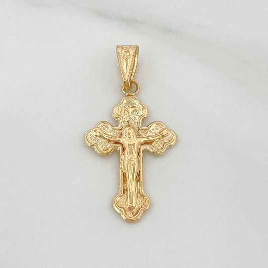 Dije Cruz Cristo 1.1gr / 1 1/4 in / Oro Amarillo 18K &