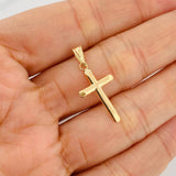 Dije Cruz 0.55gr / 1 1/4 in / Oro Amarillo 18K &