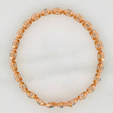 Tennis Bracelet Halo 12gr / 7 in / 6.2mm Rose Gold 18K $