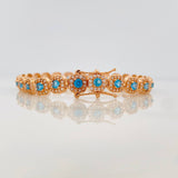 Tennis Bracelet Halo 12gr / 7 in / 6.2mm Rose Gold 18K $