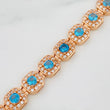 Tennis Bracelet Halo 12gr / 7 in / 6.2mm Rose Gold 18K $