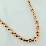 Cadena Rustica Espiga 9.55gr / 18 3/4 in / 4.7mm Oro Rosa 18K $