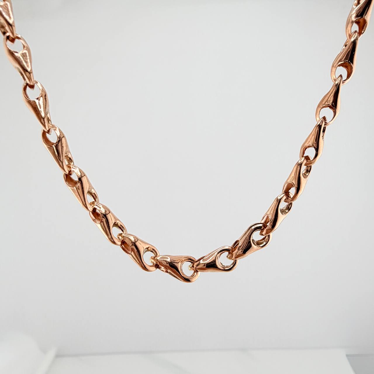 Cadena Rustica Espiga 9.55gr / 18 3/4 in / 4.7mm Oro Rosa 18K $