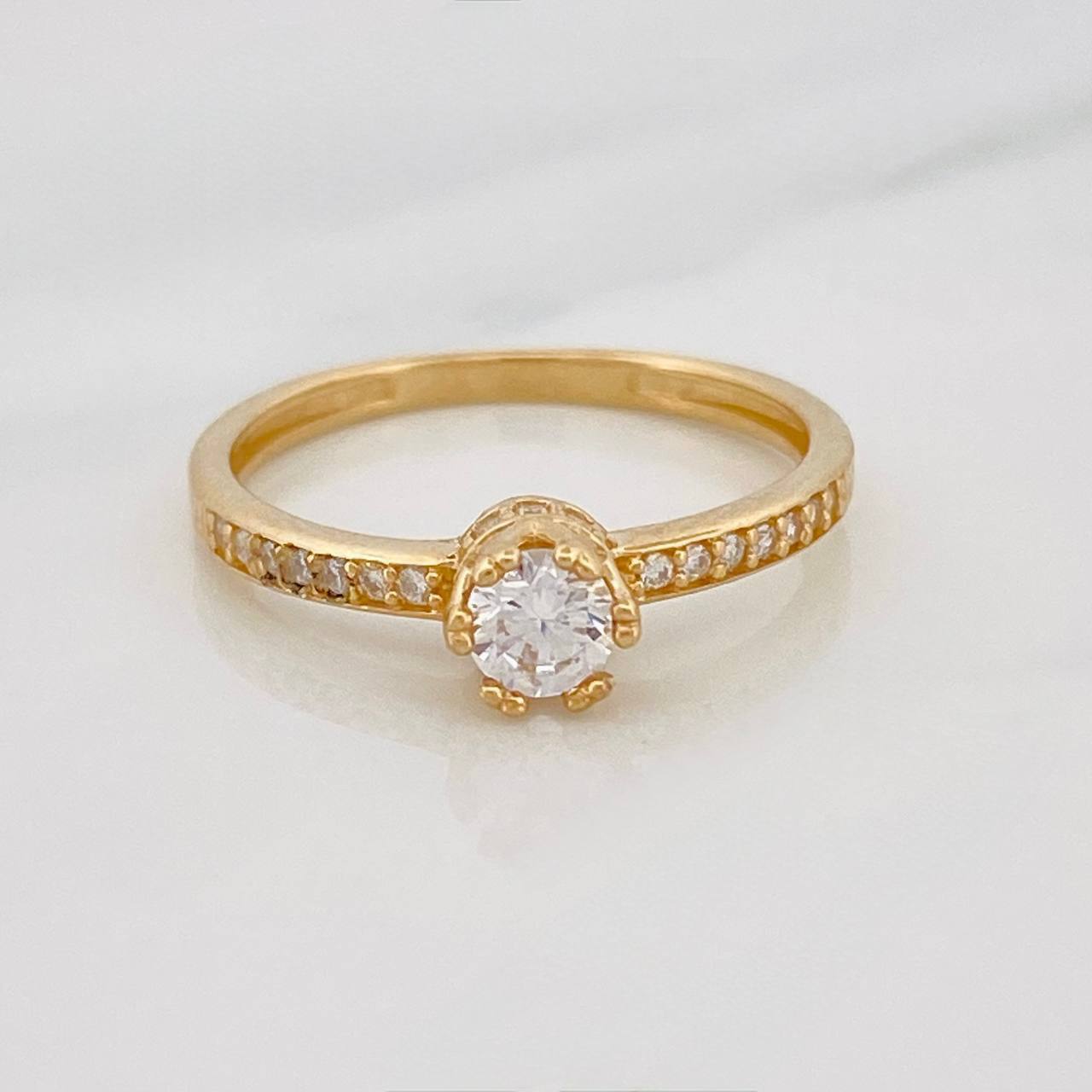 Anillo Solitario Corona 1.95g / T6 1/4 Oro Amarillo 18K