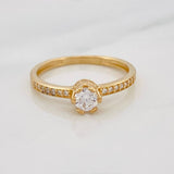 Anillo Solitario Corona 1.95g / T6 1/4 Oro Amarillo 18K