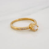 Anillo Solitario Corona 1.95g / T6 1/4 Oro Amarillo 18K