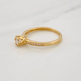 Anillo Solitario Corona 1.95g / T6 1/4 Oro Amarillo 18K