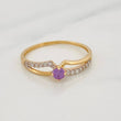 Curves Ring 1.2g / T6 1/4 Two Yellow White Gold 18K