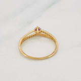 Curves Ring 1.2g / T6 1/4 Two Yellow White Gold 18K