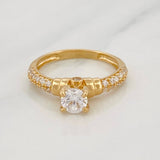 Solitaire Churumbela Ring 2.85g / T6 1/4 Yellow Gold 18K