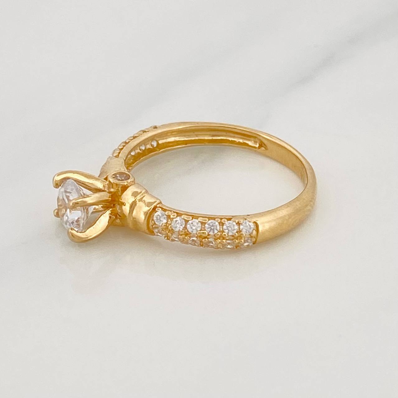 Solitaire Churumbela Ring 2.85g / T6 1/4 Yellow Gold 18K