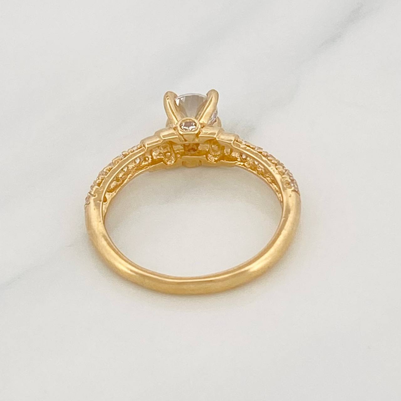 Solitaire Churumbela Ring 2.85g / T6 1/4 Yellow Gold 18K