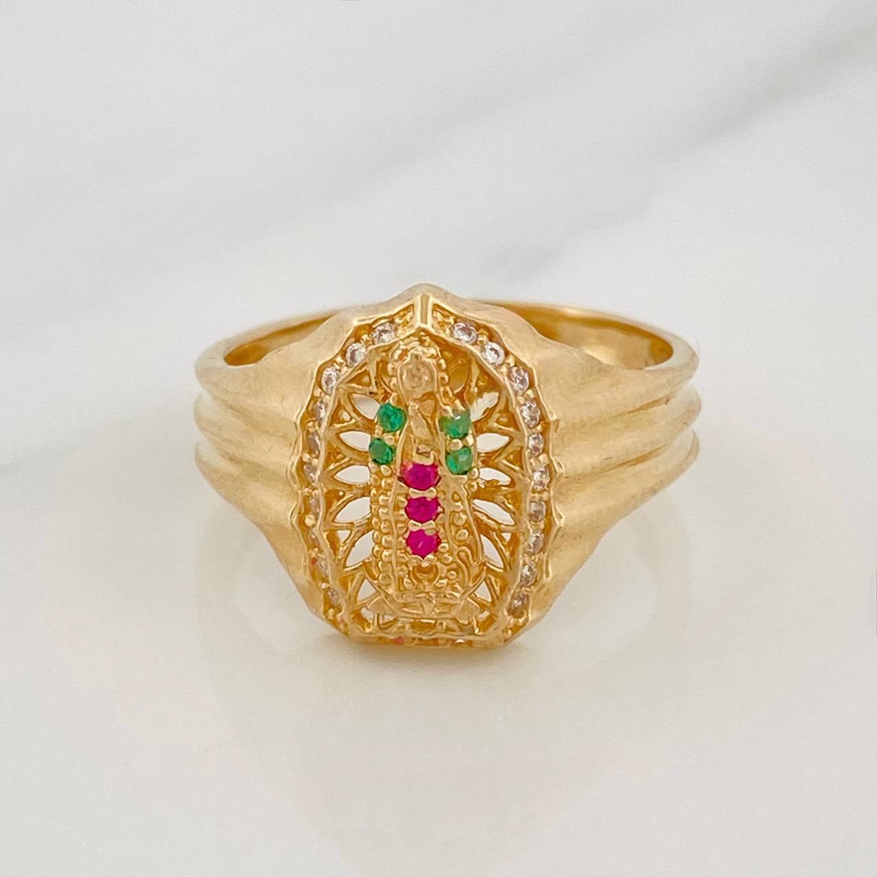 Anillo Virgen de Guadalupe 4g / T6 1/2 Oro Amarillo 18K