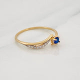 Waves Ring 1.05g / Size 6 3/4 Two Yellow White Gold 18K