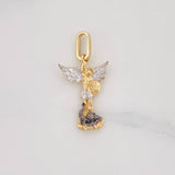 Pendant Saint Michael Archangel 1.1g / 1 in Three Golds 18K