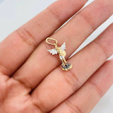 Pendant Saint Michael Archangel 1.1g / 1 in Three Golds 18K