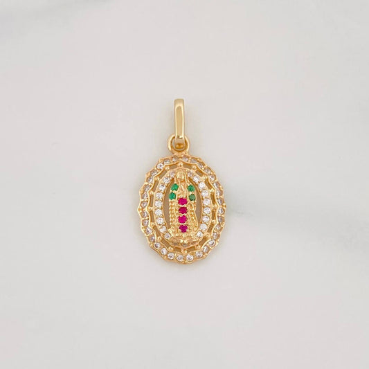 Pendant Virgin of Guadalupe 1.75g / 1 in 18K Yellow Gold