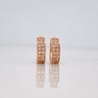 Candongas Doble Carril 2.45g / 1/2 in Oro Rosa 18K