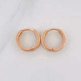 Candongas Doble Carril 2.45g / 1/2 in Oro Rosa 18K