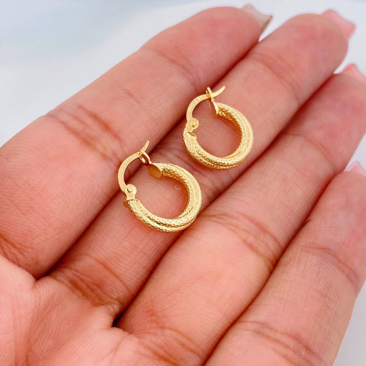 Candongas Carly 1.4g / 1/2 in Oro Amarillo 18K
